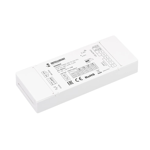 INTELLIGENT ARLIGHT Диммер SMART-PWM-102-72-SH-PS-SUF (12-48V, 2x7A, 2.4G) (IARL, IP20 Пластик, 5 лет)