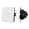Механизм выключателя двухклавишный проходной LED SWT-NOBE-MKP2-SFPL-L-WH (230V, 10A) (Arlight, -)