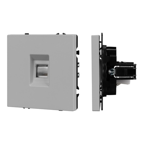 Механизм компьютерной розетки SCT-NOBE-MPC1-SFPL-IS (RJ-45, CAT6) (Arlight, Никель)