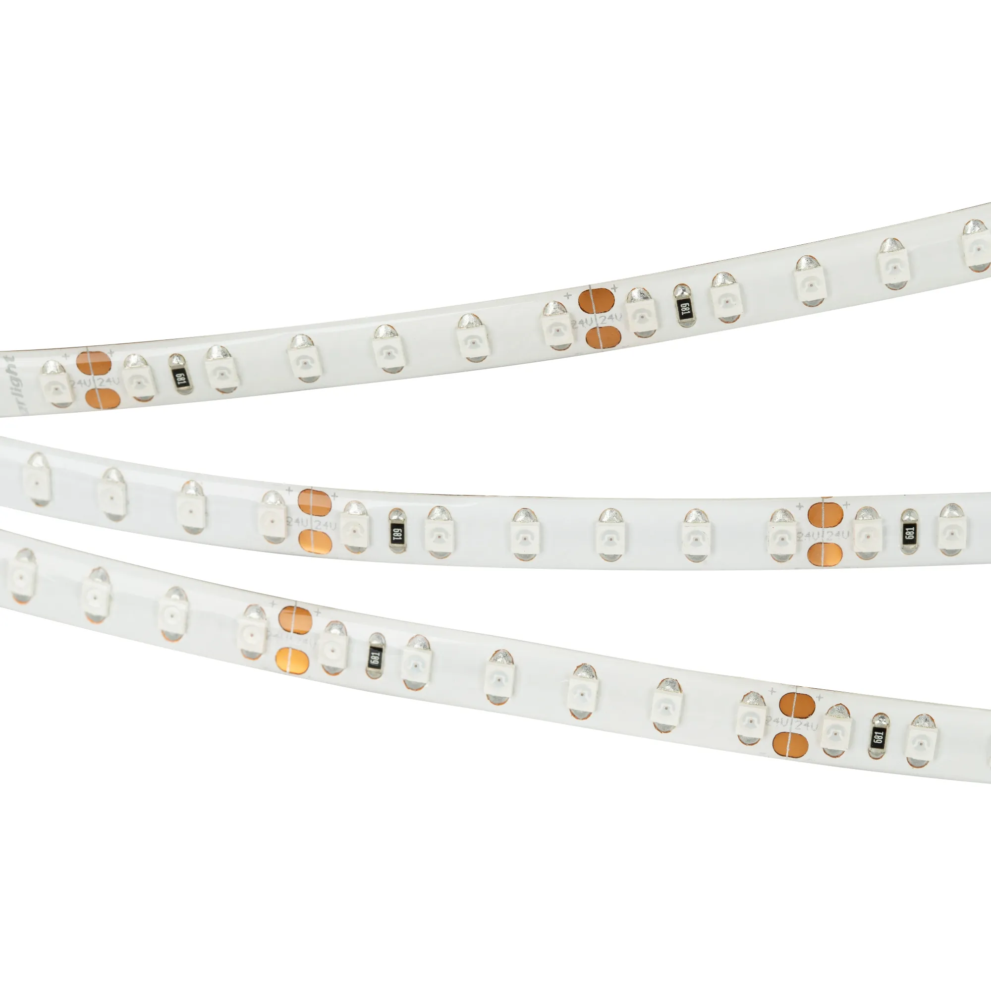 Лента светодиодная RTW 2-5000SE 24V Blue 2x (3528, 600 LED, LUX) (Arlight, 9.6 Вт/м, IP65)