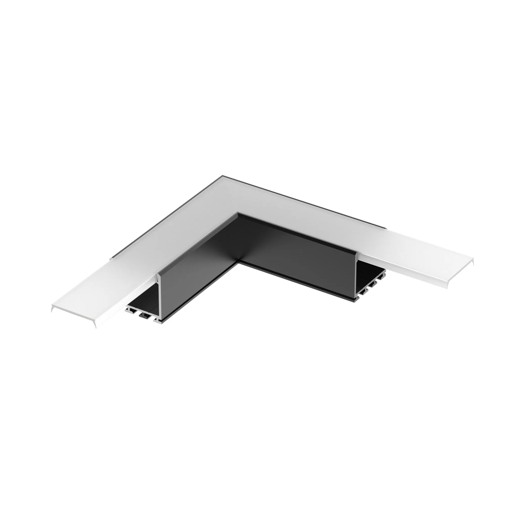 Угол PLS-LOCK-H25-L90 BLACK (с экраном MAT-L) (Arlight, Металл) - изображение товара