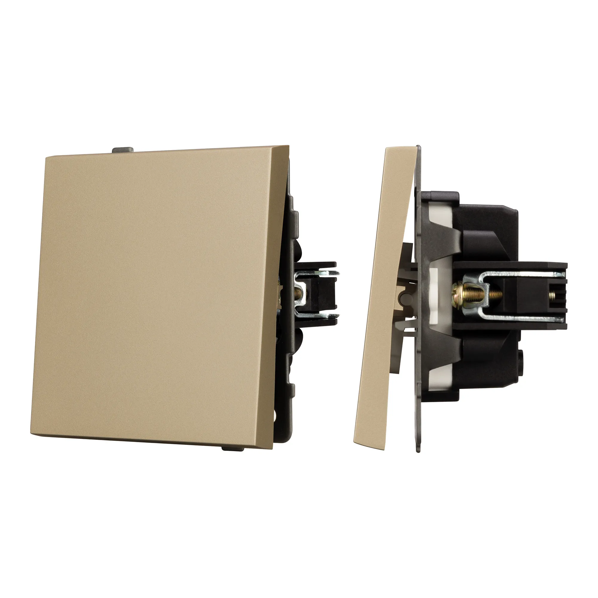 Механизм выключателя одноклавишный перекрёстный SWT-TENDO-MKX1-SFPL-GD (230V, 10A) (Arlight, -) - изображение товара