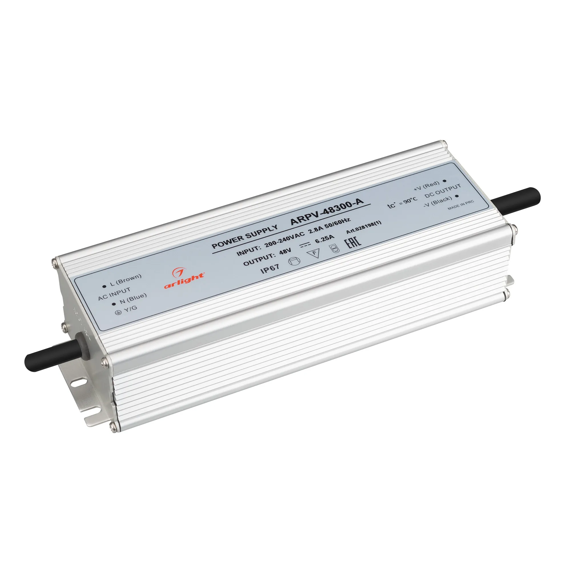 Блок питания ARPV-48300-A (48V, 6.25A, 300W) (Arlight, IP67 Металл, 3 года) - изображение товара