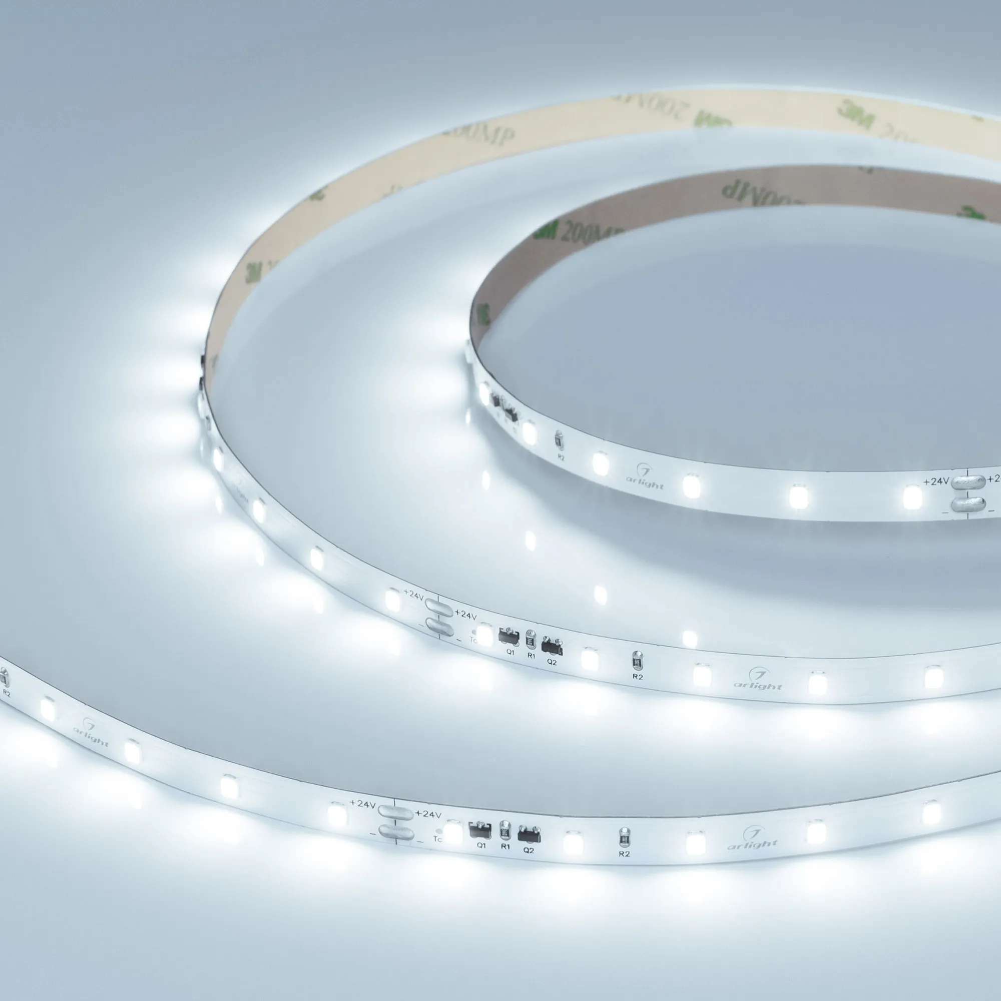 Лента светодиодная IC-A60-8mm 24V Cool 8K (4.8 W/m, IP20, 2835, 10m) (Arlight, стабилизированная)